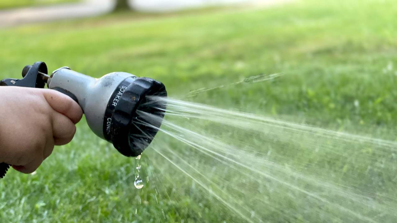 watering the garden - stage one water restrictions