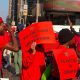 clashes between police and Economic Freedom Fighter members