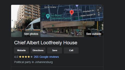 Chief Albert Lootfreely House - ANC Headquarters | Joburg ETC