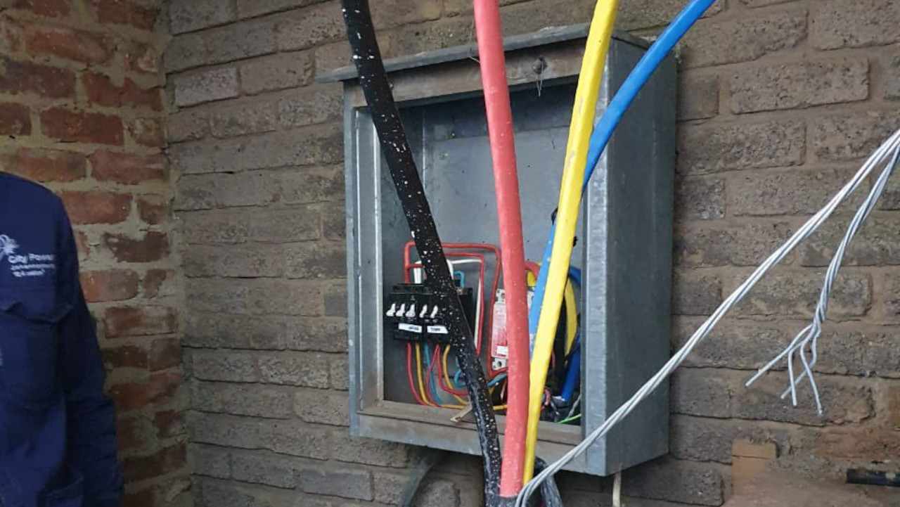City Power cut an illegal connection at a Kliptown brick factory