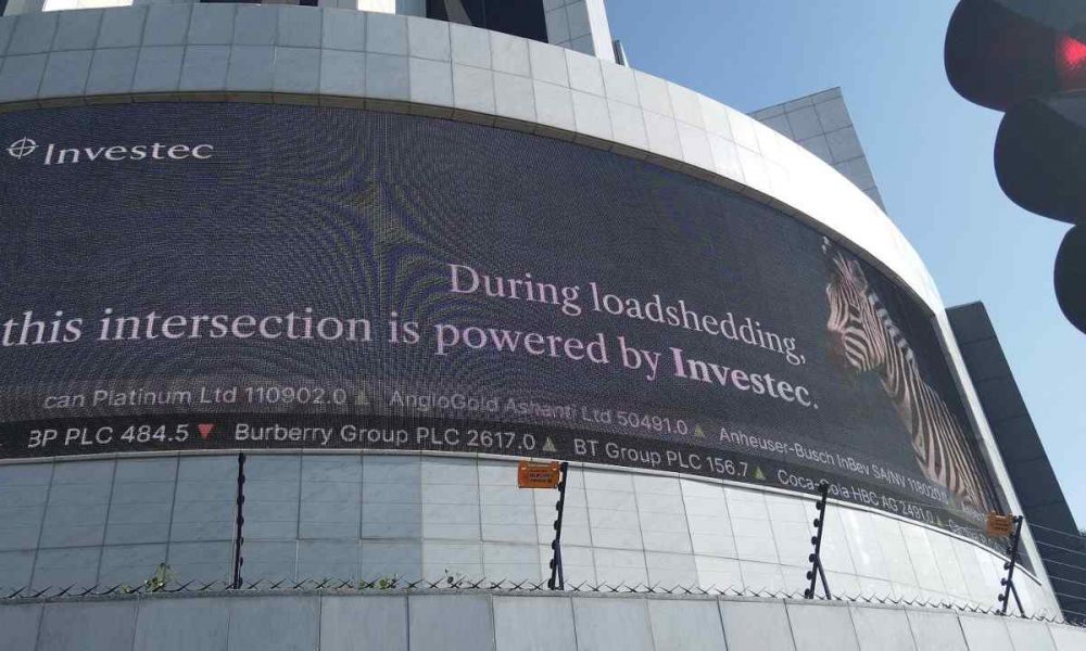 Investec powers traffics lights in Sandton