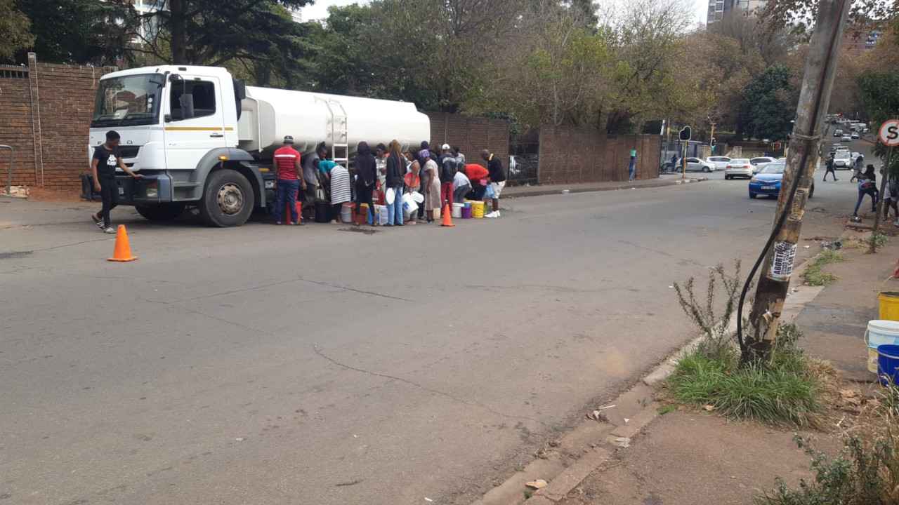 Residents in Yeoville are frustrated with the continuing water outages
