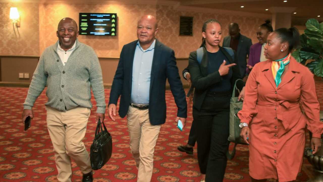 source of the cholera outbreak - Senzo Mchunu, second from the left