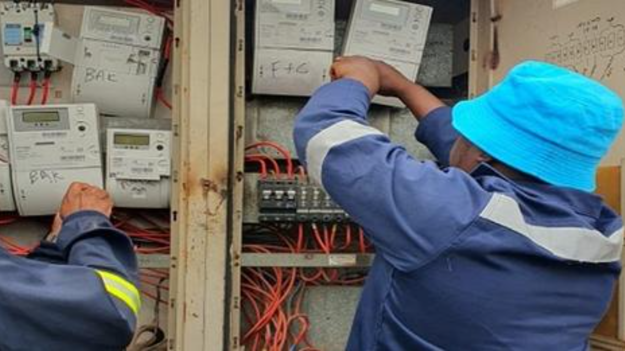 City Power technicians pictured working on smart meters.