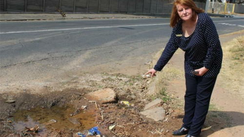 Year-Long Water Leak Troubles Outspan Road in South Hills