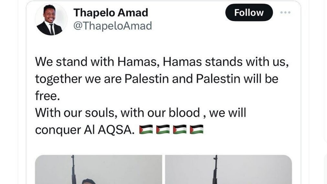 SAJBD Criticizes Ex-Joburg Mayor for Backing Hamas