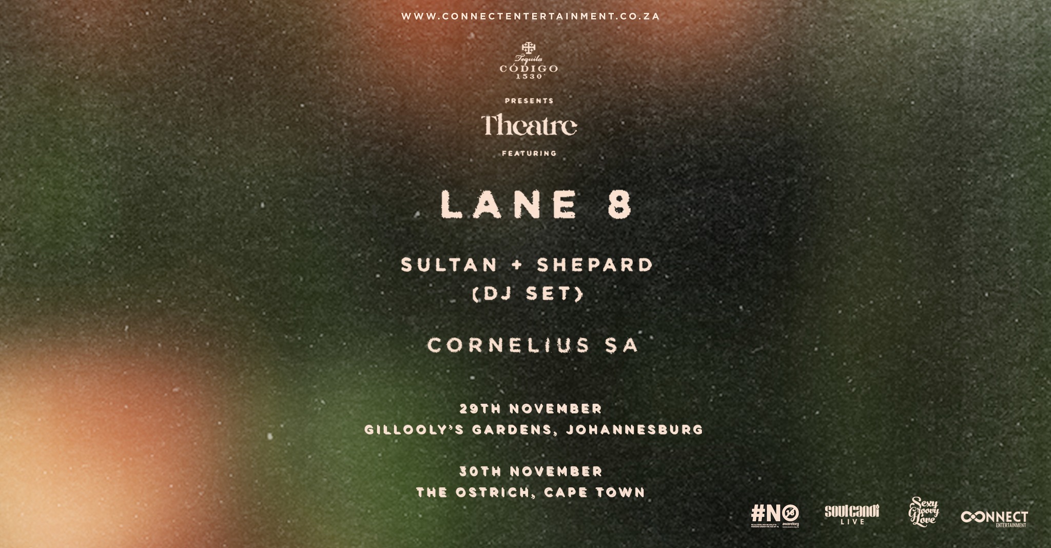 Lane 8 performing live, electronic music, melodic house, Johannesburg concert, Gillooly’s Garden venue, outdoor music festival, South Africa live event, Theatre series launch, night-time DJ set, dancing crowd, immersive visuals, atmospheric lighting, progressive house, Sultan & Shepard on stage, Codigo Tequila event, Joburg nightlife, This Never Happened tour, live DJ performance, November 2025 event, dance music fans, music under the stars, Bedfordview venue, live show experience, South African music scene, Joburg ETC