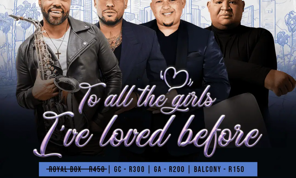 To All Girls I’ve Loved Before Johannesburg, Lyric Theatre Johannesburg show, live concert South Africa 2025, Fagrie Isaacs performing, Don Vino saxophone performance, Anslin Gysman live vocals, Oscar T live music Johannesburg, South African male vocalists, Johannesburg music event May 2025, girls night out Johannesburg, live music at Gold Reef City, iconic love songs concert, Johannesburg entertainment 2025, To All Girls I’ve Loved Before cast, Lyric Theatre live show, Joburg ETC