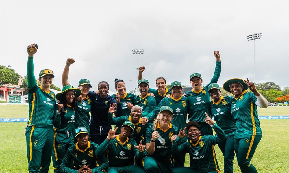Tazmin Brits century, Proteas Women cricket, ODI series win, West Indies vs South Africa, women’s international cricket, Laura Wolvaardt batting, Masabata Klaas bowling, rain-affected match Barbados, South African cricket highlights, 2025 cricket series, women’s sports momentum, Caribbean ODI cricket, DLS method victory, standout SA performances, Joburg ETC