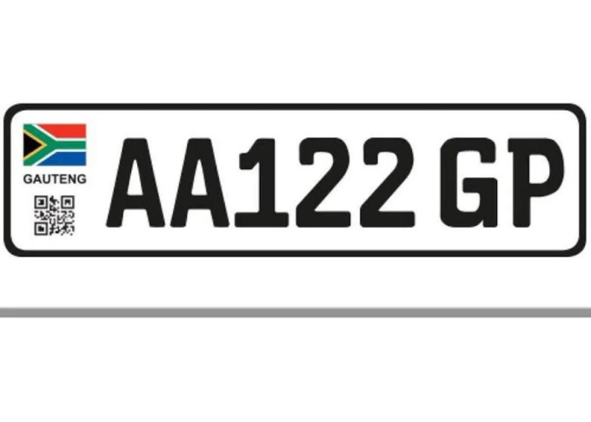 Gauteng number plate 2025, new number plate design South Africa, tamper-evident vehicle registration, black and white number plates, South African flag on car plates, digital twin vehicle tracking system, QR code on number plates, Gauteng road safety technology, updated car registration laws, Premier Panyaza Lesufi announcement, vehicle crime prevention in Johannesburg, Joburg ETC