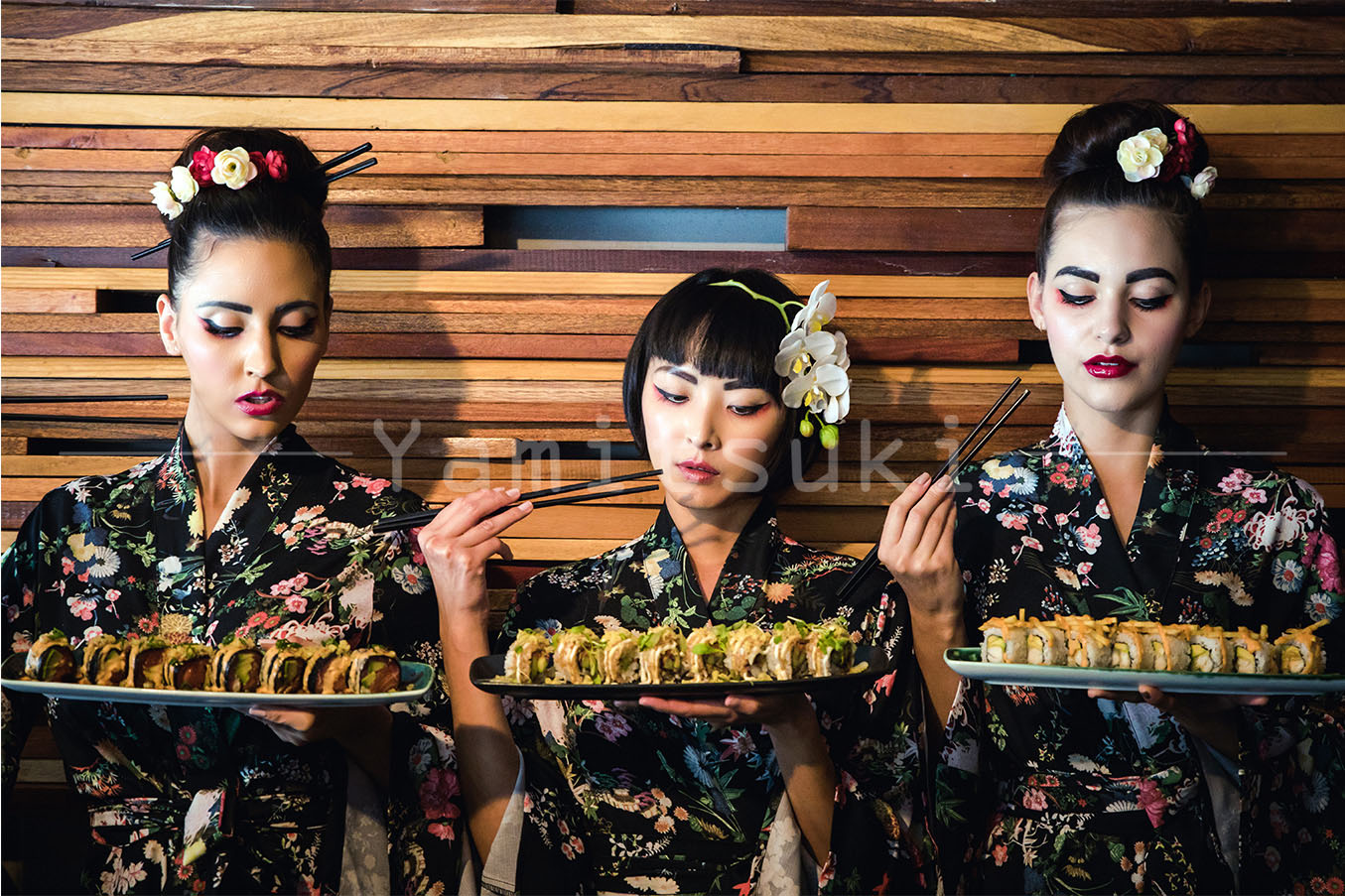 Yamitsuki Sushi in Bedfordview, Johannesburg, serving sushi, teppanyaki, dim sum, and Asian fusion dishes. Cosy dining atmosphere, skilled sushi chefs, flaming teppanyaki grill, fresh ingredients, and a local favourite for over 20 years, Joburg ETC