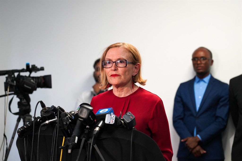 Helen Zille, DA federal chair, speaking at a public event