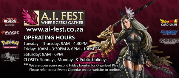 Digimon TCG tournament, Johannesburg card game event, Mulbarton gaming venue, local Digimon players, digital monster battles, South African trading card scene, non-sanctioned Digimon event, community gaming in Joburg, A.I. Fest tournament day, Joburg ETC