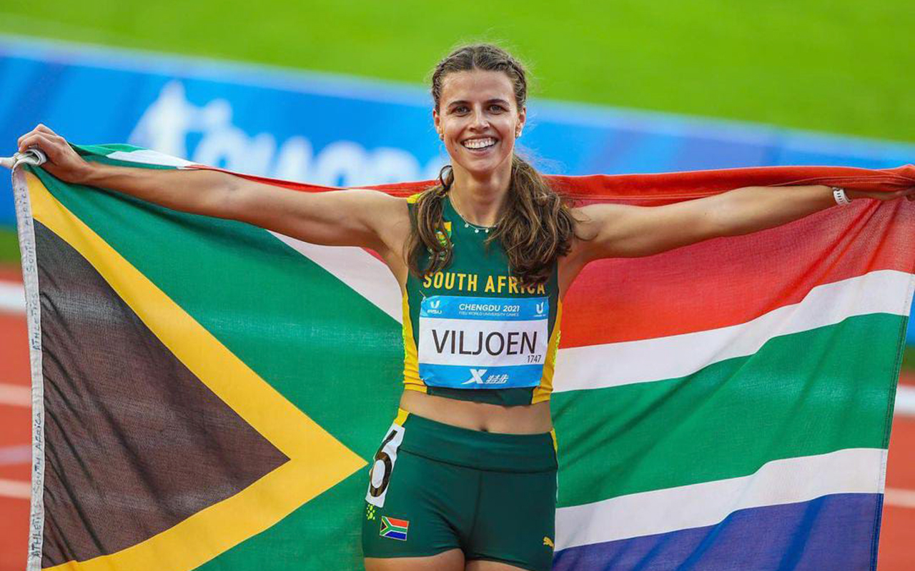 Marlie Viljoen 400m, Precious Molepo runner, South Africa track and field, Rhine-Ruhr Games, university athletics, Viljoen race heat, mental strength sport, Joburg ETC