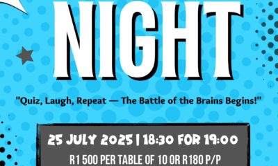 Quiz Night Alberton, Bracken Park Community Hall, Johannesburg trivia night, quiz night with food, local quiz night Gauteng, BYOB quiz night Johannesburg, things to do in Alberton July 2025, community events Gauteng, fun Friday night ideas Joburg, Joburg ETC