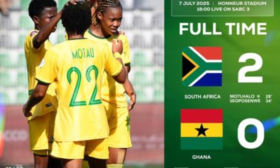 South Africa WAFCON 2025, Banyana Banyana vs Ghana, Linda Motlhalo penalty goal, Jermaine Seoposenwe scoring, Desiree Ellis coaching, Andile Dlamini saves, Ghana Black Queens reaction, Group C match Morocco, CAF Women’s Africa Cup of Nations, Joburg ETC