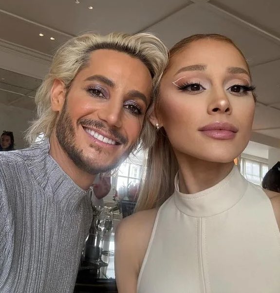 Ariana Grande singing with Frankie Grande, Hotel Rock Bottom remix cover art, sibling collaboration in studio, pop and Broadway crossover, Joburg ETC