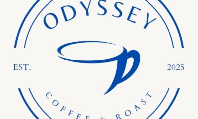 Odyssey Coffee & Roast exterior Rosebank, baristas Glen and Phumlani, Oxford Glenhove cafe entrance, artisan espresso in Johannesburg, local coffee culture, new coffee spot Jozi, neighbourhood coffee shop, Joburg ETC