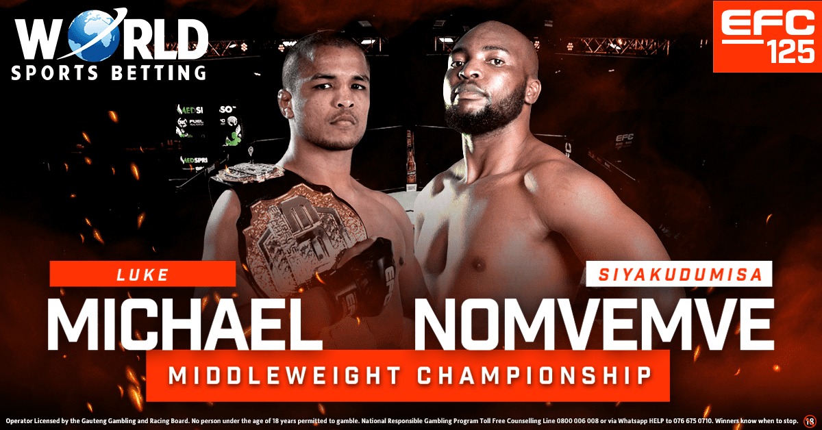 Luke Michael, EFC champion, Siya Nomveve fight, EFC middleweight title defence, South African MMA, Luke Michael UFC hopes, Luke Michael grappling, MMA South Africa, Joburg ETC