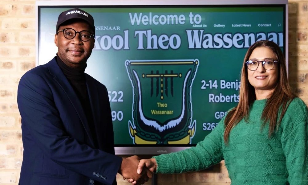 Theo Wassenaar learners, PrimeXBT partnership, South African school upliftment, tuition support South Africa, education transformation, CSR in Johannesburg, community development Joburg, Joburg ETC