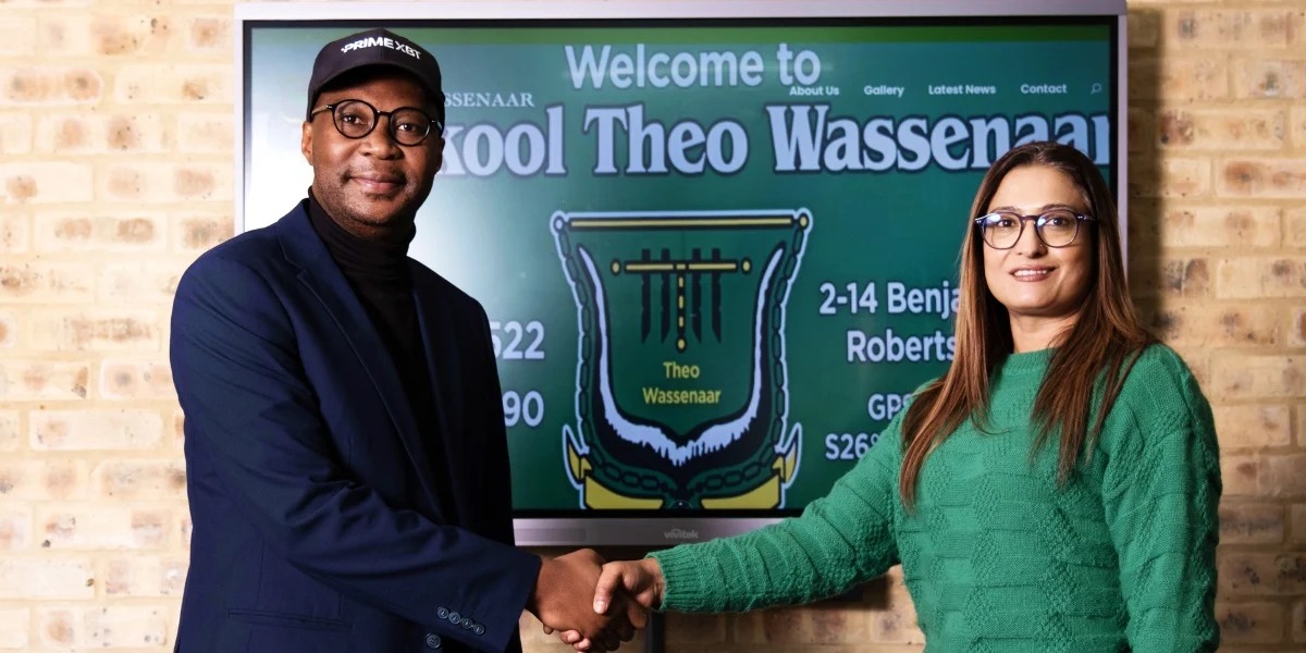 Theo Wassenaar learners, PrimeXBT partnership, South African school upliftment, tuition support South Africa, education transformation, CSR in Johannesburg, community development Joburg, Joburg ETC