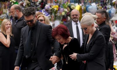 Ozzy Osbourne fans, celebrity funeral UK, Birmingham crowd, Sharon and Kelly Osbourne, Aston Villa final concert, public tribute, Black Sabbath legend, music mourners UK, Prince of Darkness tribute, Joburg ETC