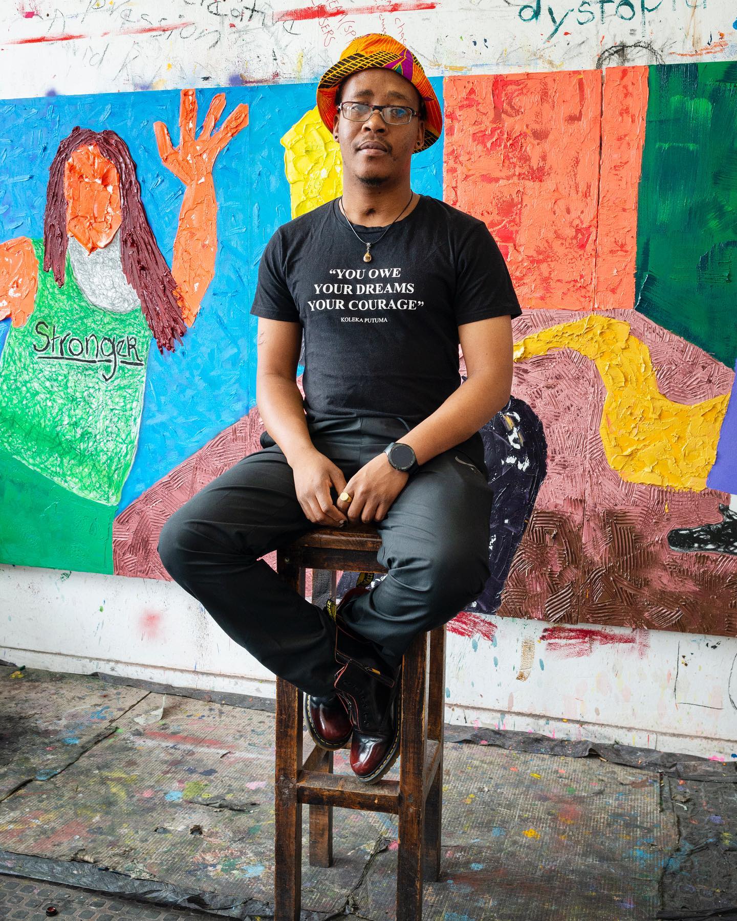 Lwando Dlamini exhibition, South African artist in Italy, Villa Greppi Monticello Brianza, contemporary African art, bold oil paintings, cultural exchange, Joburg ETC