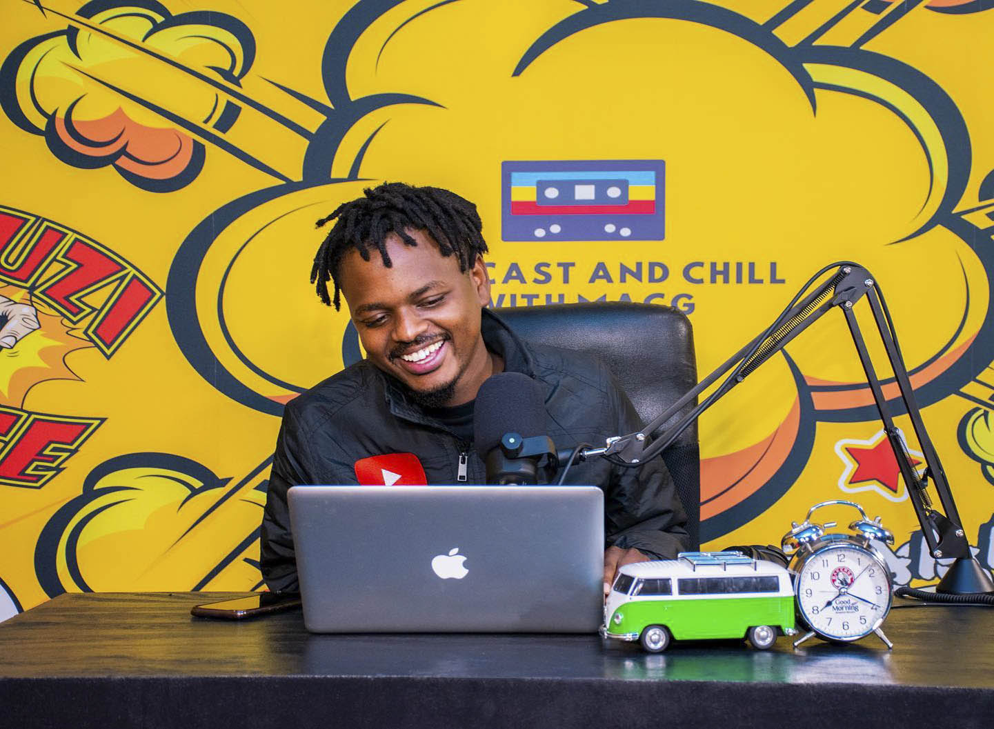 MacG cameo Shaka iLembe, Robot Boii acting debut, Podcast and Chill Angus Gibson, MacG acting behind the scenes, Robot Boii Zulu monologue, South African TV cameos, MacG surprise appearance, Joburg ETC