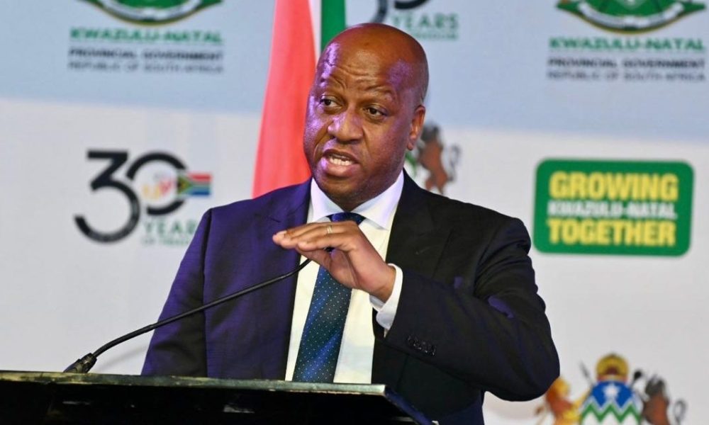 KZN Premier Thamsanqa Ntuli at Umlazi imbizo, Sipho Hlomuka education MEC, Nomagugu Simelane-Mngadi health MEC, Jomo Sibiya deputy minister, KZN corruption scandal, school feeding scheme tender rigging, provincial cabinet crisis, Joburg ETC