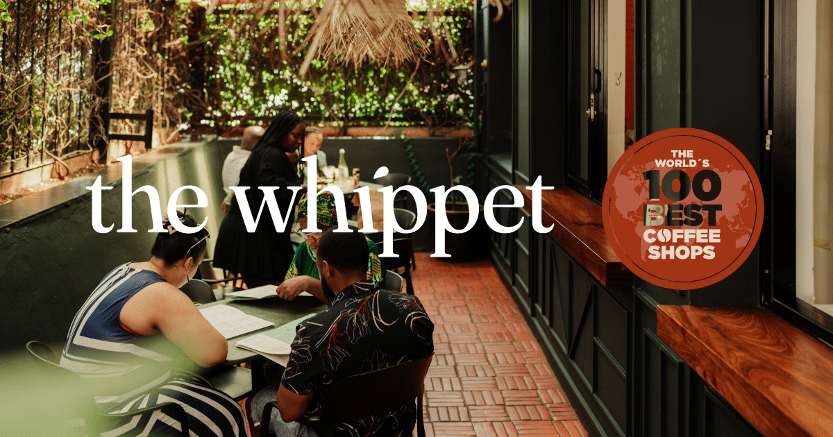 The Whippet Coffee, Linden café, best coffee Johannesburg, Top 100 coffee shops 2025, South African coffee culture, neighbourhood coffee spot, artisan flat white, Joburg ETC