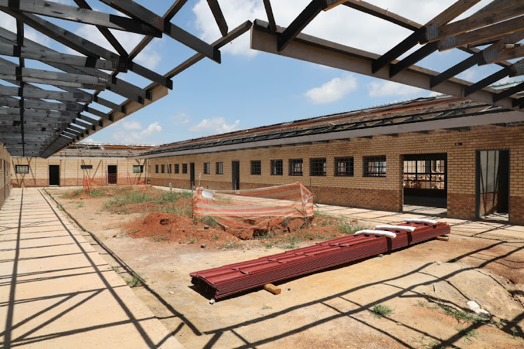 Gauteng incomplete schools, R955 million school delays, Matome Chiloane update, Jacob Mamabolo infrastructure, Sergio dos Santos criticism, Vlakfontein shipping container classrooms, Refithlile Pele Primary delay, Thabotana Farm School stalled, Simunye Secondary unfinished, Joburg ETC