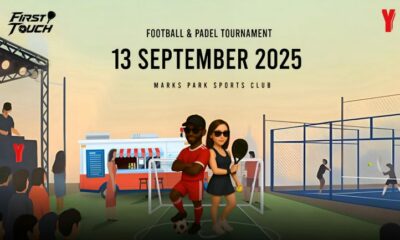 First Touch Johannesburg, diski tournament Emmarentia, 5-a-side football Joburg, padel sport Johannesburg, Marks Park sports grounds Joburg, DJs and artists Joburg event, YFM First Touch tournament 2025, Joburg ETC