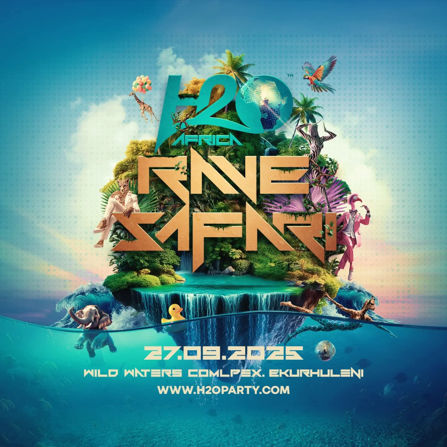 H2O Africa Rave Safari 2025, Johannesburg music festival, electronic dance event Boksburg, Wild Waters rave party, techno house trance South Africa, African electronic music festival, Joburg ETC