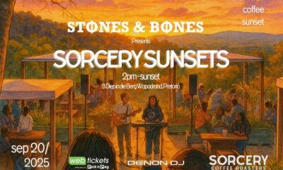 Sorcery Sunsets Pretoria, Stones and Bones live music, Pretoria coffee event, Sorcery Coffee Roasters, Pretoria sunsets music, September 2025 Pretoria events, Joburg ETC