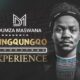 Dumza Maswana performing Johannesburg, Umngqungqo Orchestral Experience stage, Market Theatre concert 2025, African royalty theme music, Sakhile Simani conductor orchestra, traditional uhadi instrument South Africa, Joburg ETC