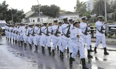 South African Navy officers, passing out parade Gordon’s Bay, naval college South Africa, Vice Admiral Monde Lobese speech, Captain Judy Gail Rustin-Patric address, proud military families South Africa, naval training tradition South Africa, Joburg ETC