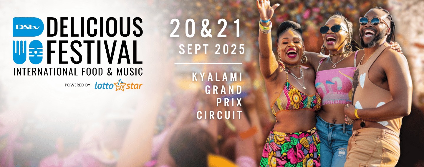 DStv Delicious Festival 2025, Kyalami Grand Prix Circuit, Joburg spring events, South African food festival, live music Johannesburg, Heritage Day weekend festival, cultural celebration Joburg, Joburg ETC