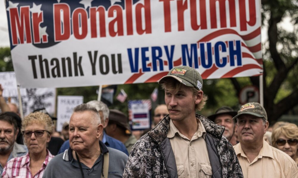 Afrikaner refugee programme, Amerikaners group, Donald Trump resettlement plan, US refugee applications South Africa, Cape independence politics, OR Tambo Afrikaner flight, South African racial discrimination claims, Joburg ETC