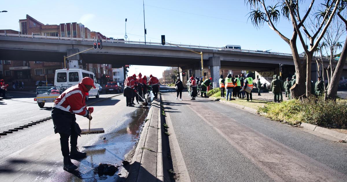 Johannesburg G20 summit preparations, Hillbrow clean up and crime, Wanderers taxi rank policing, Parkmore private security patrols, Joburg ETC