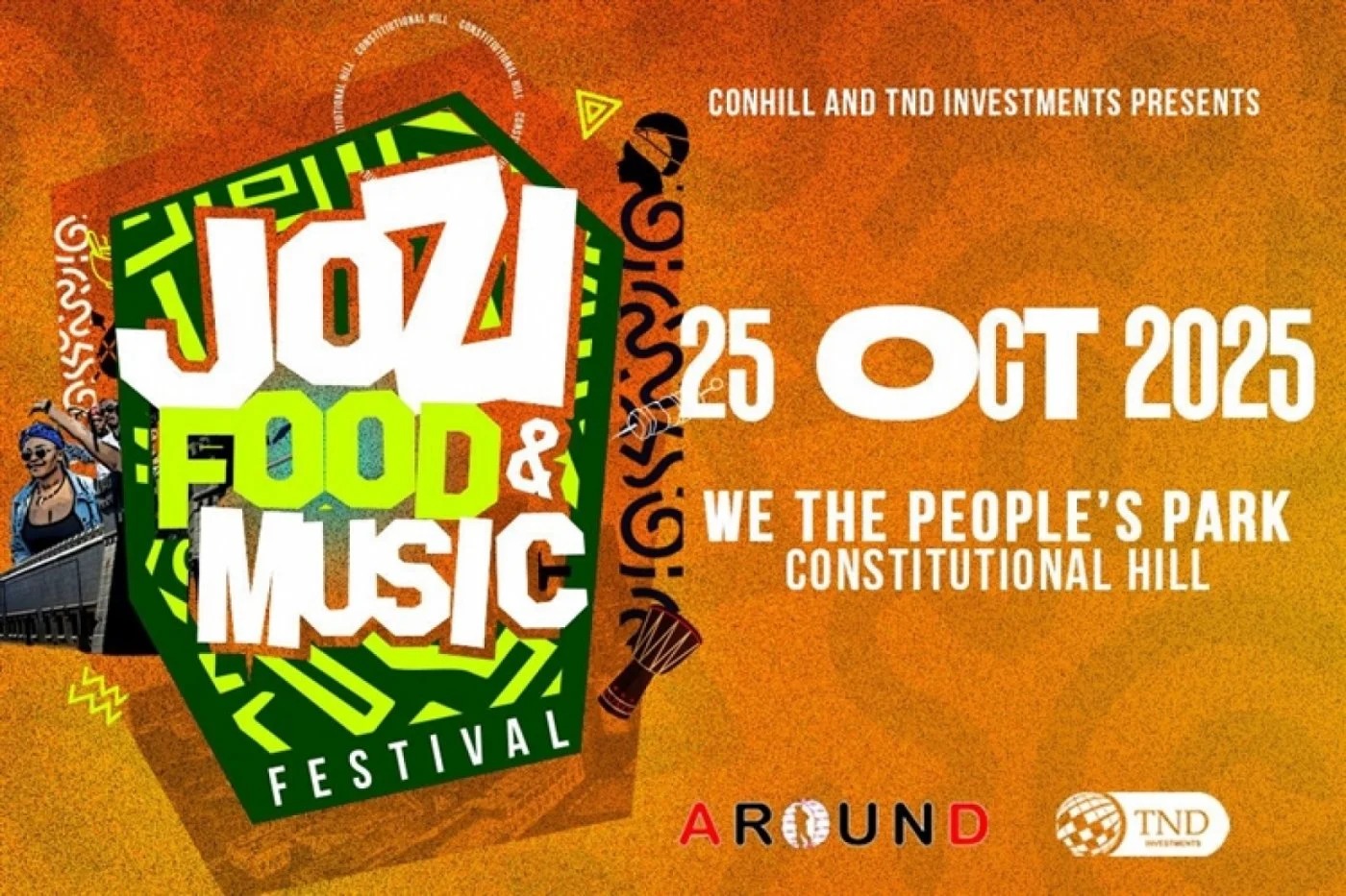 Jozi Food and Music Festival, Constitution Hill Johannesburg, live music and food festival, South African street food, festival crowd Joburg, local musicians stage, food stalls Johannesburg, Joburg ETC