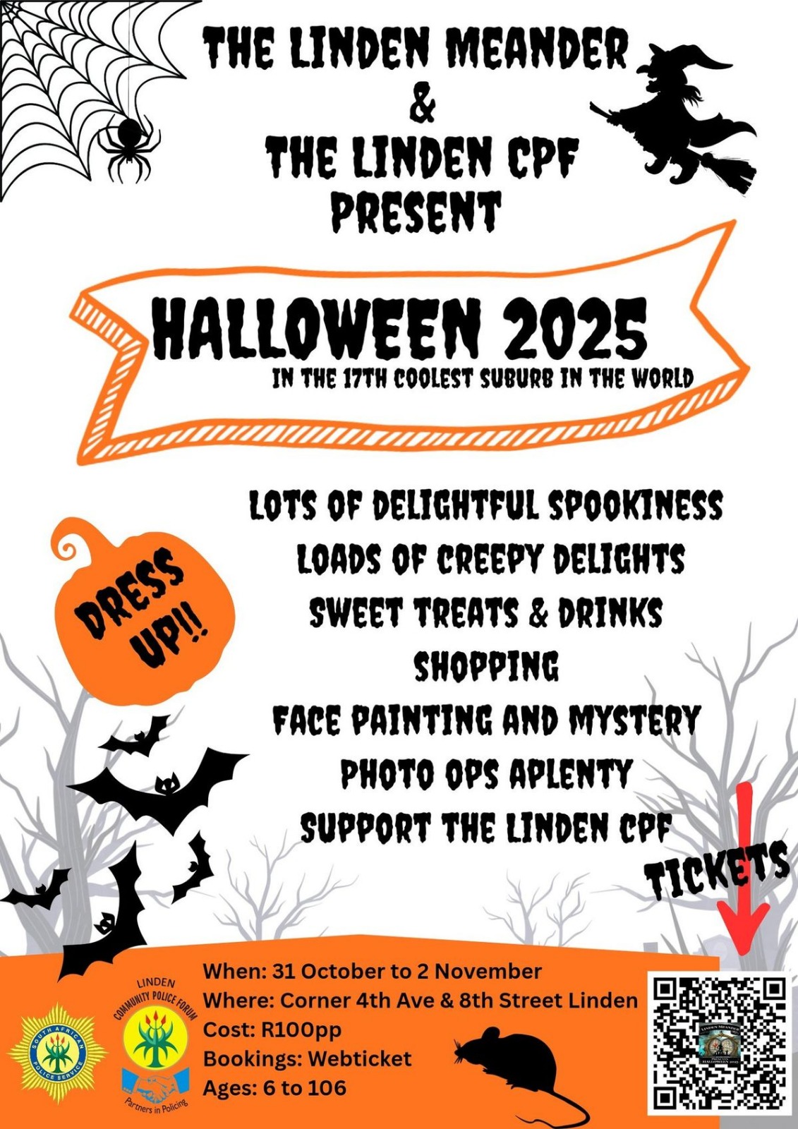 Linden Halloween 2025, Johannesburg family event, spooky weekend Jozi, Linden Meander festivities, Halloween in South Africa, trick or treat Johannesburg, local events Joburg, Joburg ETC