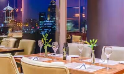 Vivace Restaurant Sandton, Radisson Blu dining, Mediterranean food Johannesburg, show kitchen experience, Sandton City skyline, Johannesburg fine dining, Chef Tristan Latouf, Joburg ETC