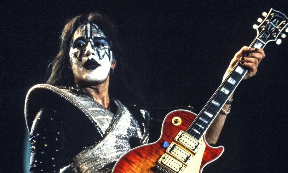 Ace Frehley in Kiss makeup, Ace Frehley live on stage, Kiss guitarist portrait, Ace Frehley solo career, Kiss reunion era, rock legend 2025, Joburg ETC