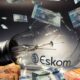 Eskom power station in South Africa, electricity pylons, taxpayer bailout, rising tariffs, energy crisis, municipal debt, South African economy