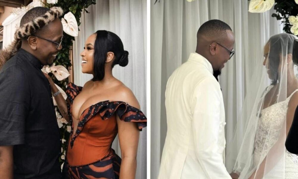 Khaya Mthethwa wedding, Sine Ndlovu, Umlazi church ceremony, gospel singer marriage, South African celebrity wedding, traditional wedding outfits, Joburg ETC