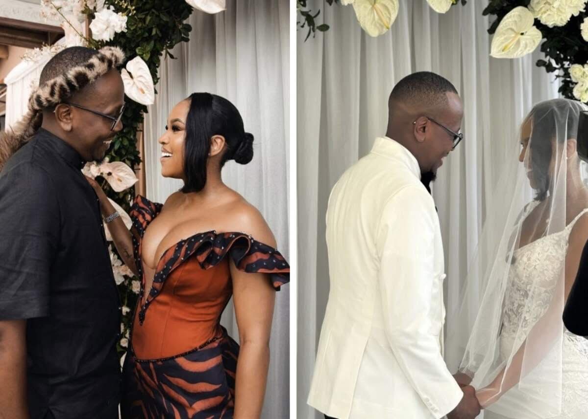 Khaya Mthethwa wedding, Sine Ndlovu, Umlazi church ceremony, gospel singer marriage, South African celebrity wedding, traditional wedding outfits, Joburg ETC