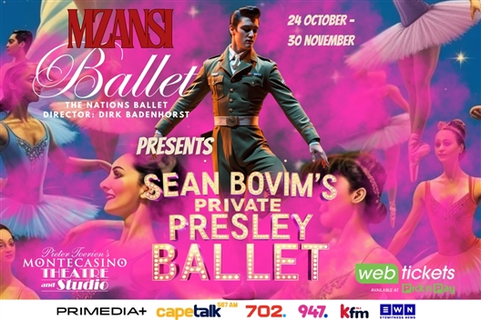 Private Presley ballet, Mzansi Ballet Johannesburg, Elvis Presley tribute, Montecasino Theatre, Jorge Wade and Angela Revie, live music and dance performance, festive season ballet, Joburg ETC