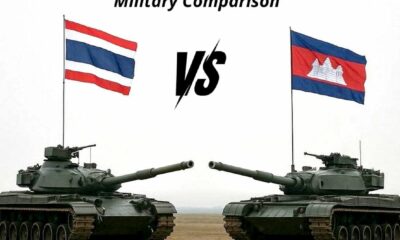 Thailand Cambodia border conflict, military comparison 2025, Southeast Asia clashes, evacuations Thailand, evacuations Cambodia, regional tensions graphic, Joburg ETC