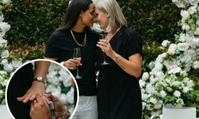 Chloe Tryon engagement, Proteas women cricket, Michelle Nativel proposal, engagement rings South Africa, romantic proposal moment, women’s cricket star celebration, Joburg ETC