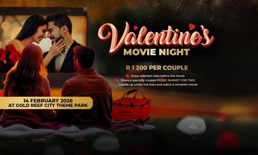 Valentine’s movie night Johannesburg, Gold Reef City Valentine’s event, outdoor cinema Johannesburg, The Notebook movie night, romantic picnic Gold Reef City, Valentine’s Day date Joburg, Joburg ETC, Gold Reef City under the stars, Valentine’s Day movie night Joburg, open air cinema Gold Reef City, couples picnic Johannesburg, romantic events February Joburg, Joburg ETC